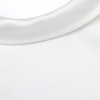 White Satin Ramie Midi Dress