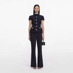 Navy Metallic Boucle Jumpsuit
