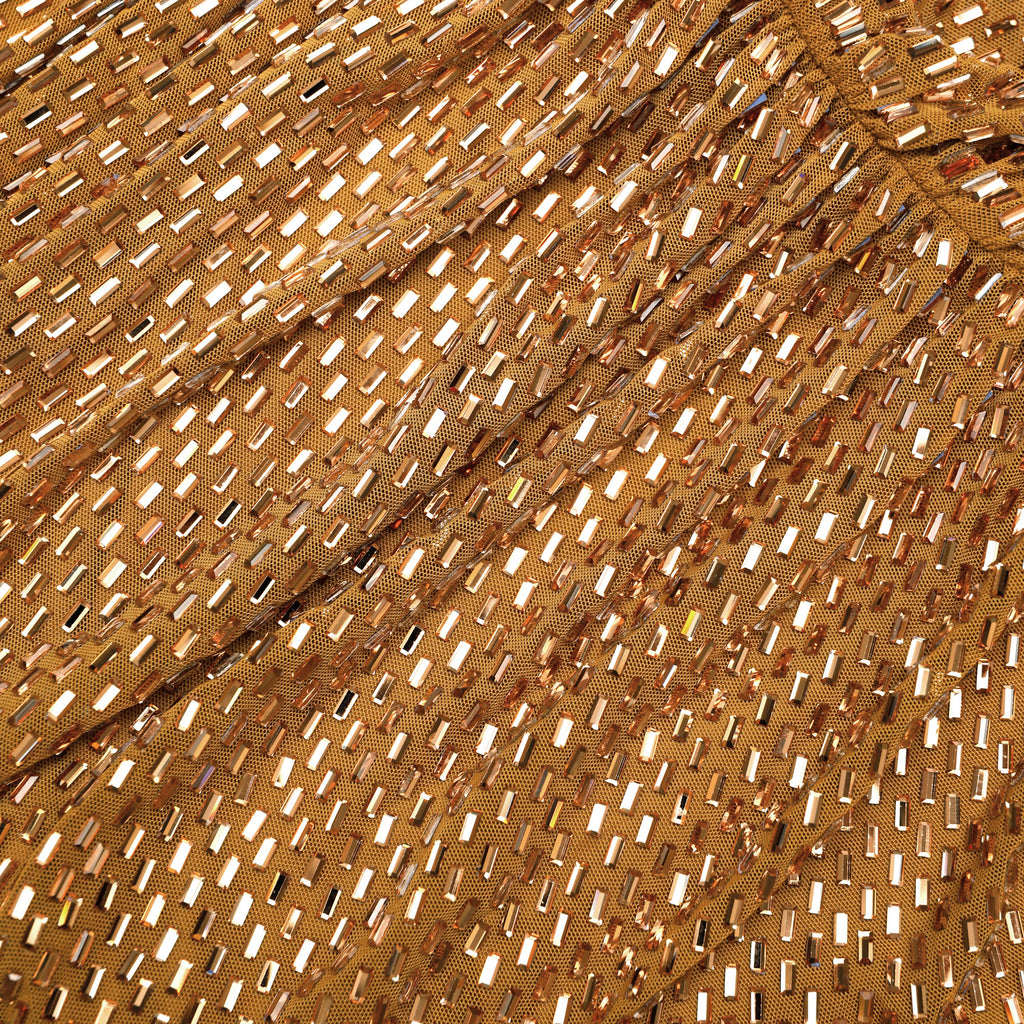 Gold Rhinestone Drape Maxi Dress