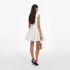 Cream Linen Blend Sleeveless Mini Dress