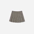 Black Check Pleated Skirt