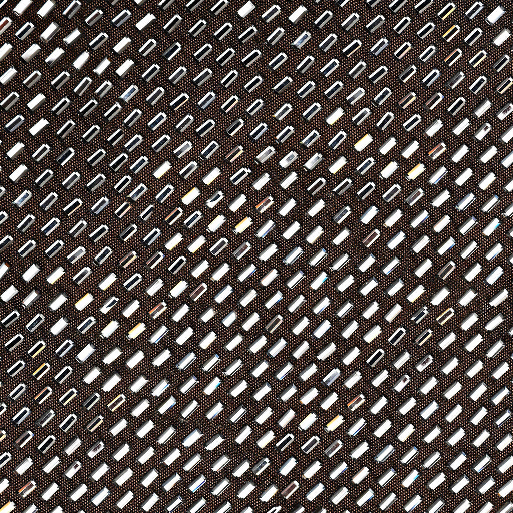 Gunmetal Rhinestone Mesh Mini Dress