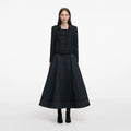 Black Boucle Cropped Jacket