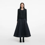 Black Boucle Cropped Jacket