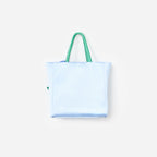Blue Taffeta 3D Flower Bag