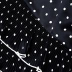 Black Polka Dot Frill Mini Dress