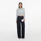 Mint Lace Crystal Embellished Jacket