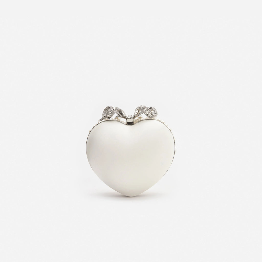 Pearl Heart Clutch Bag