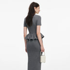 Cream Croc Leather Micro Bag