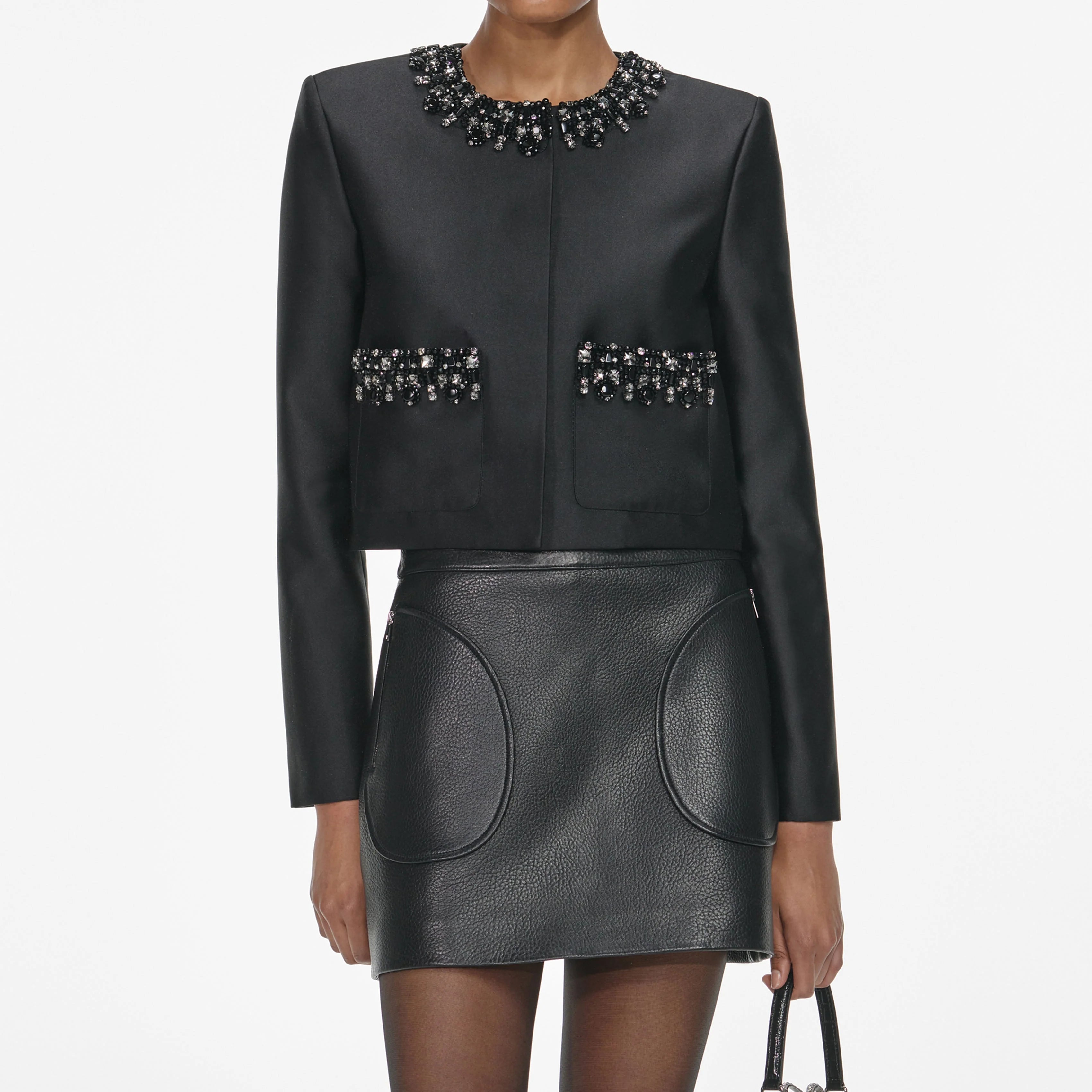 Black Leather Mini Skirt