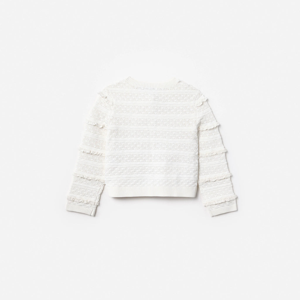 Cream Cherry Motif Cardigan