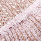 Pink Organza Lace Midi Dress