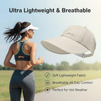 Women's Wide Brim Sun Hat | Foldable UV Protection Beach Hat Lightweight Breathable Summer Visor for Travel & Outdoor