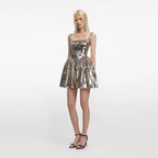 Gold Sequin Mini Dress