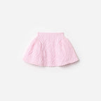 Pink Lace Bow Knit Skirt