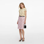 Pink Lace Midi Skirt