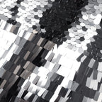 Silver Gradient Sequin Midi Skirt