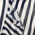 Navy Stripe Georgette Maxi Dress