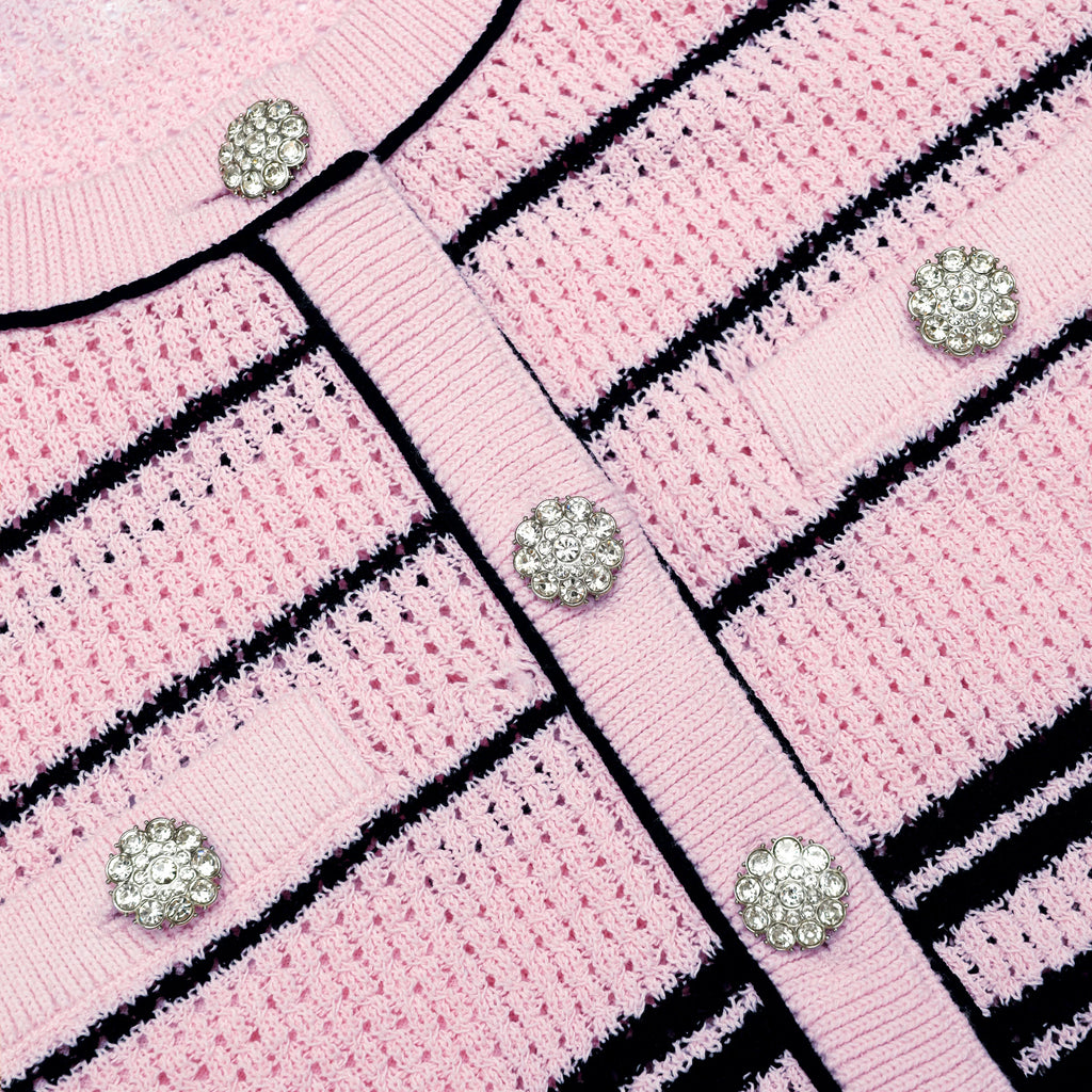 Pink Stripe Cardigan