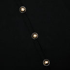 Black Keyhole Knit Top