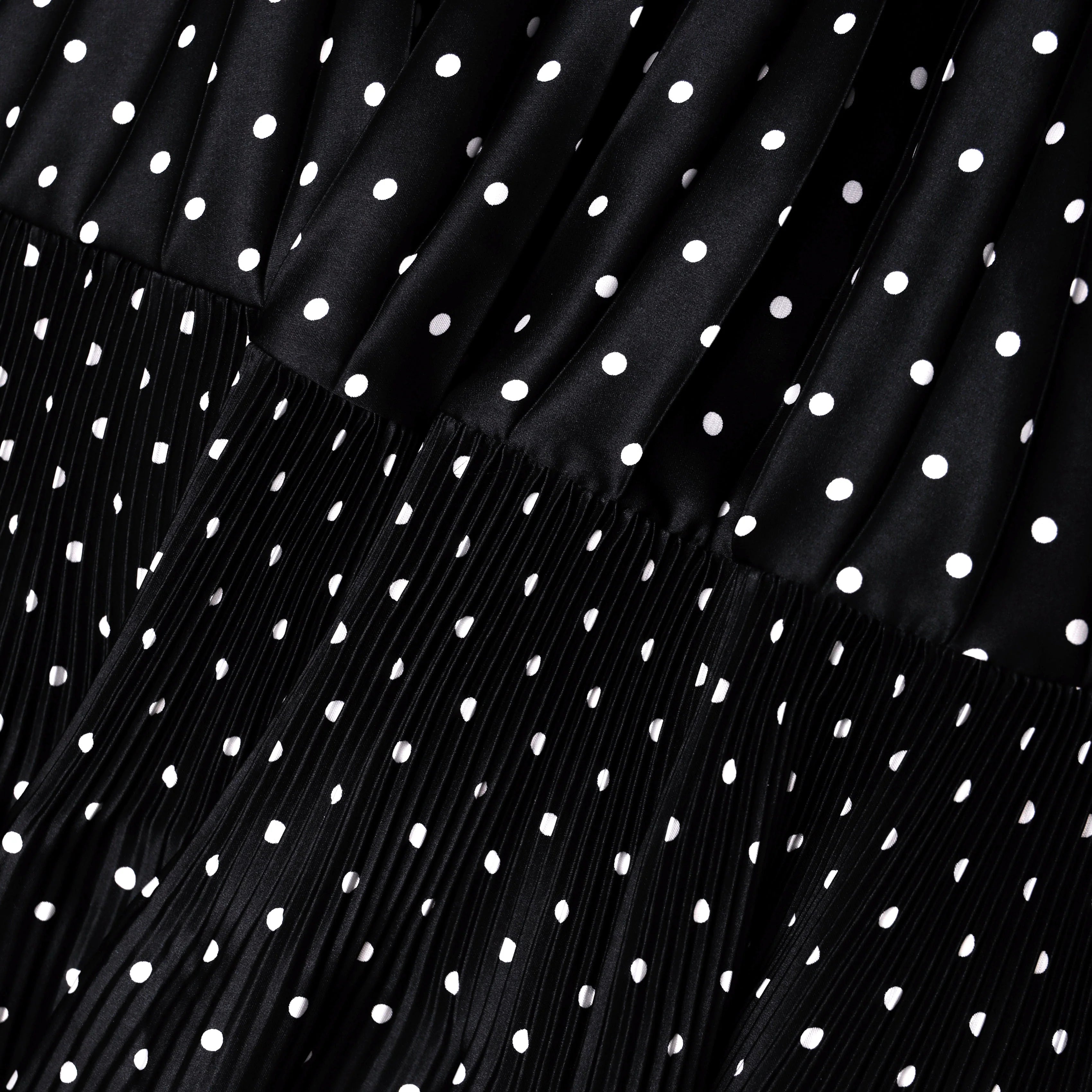 Black Polka Dot Frill Maxi Dress