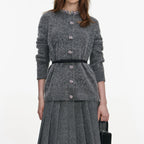 Charcoal Crystal Trim Cardigan