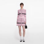 Pink Stripe Knit Mini Skirt