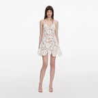 White Crochet Mini Dress