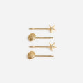 Gold Shell Hair Slides