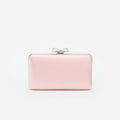 Pink Satin Clutch Bag