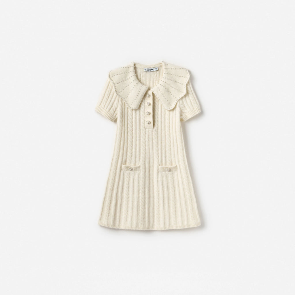 Cream Alpaca Knit Dress
