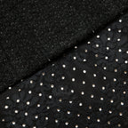 Black Boucle Rhinestone Lace Maxi Dress