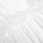 White Cotton Lace Trim Midi Dress
