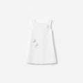 White Crepe Sequin Flower Dress