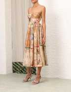 August Tie Front Midi Dress