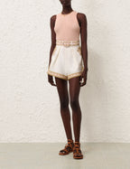 Waverly Embroidered Tuck Short