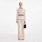 Beige Twill Jumpsuit