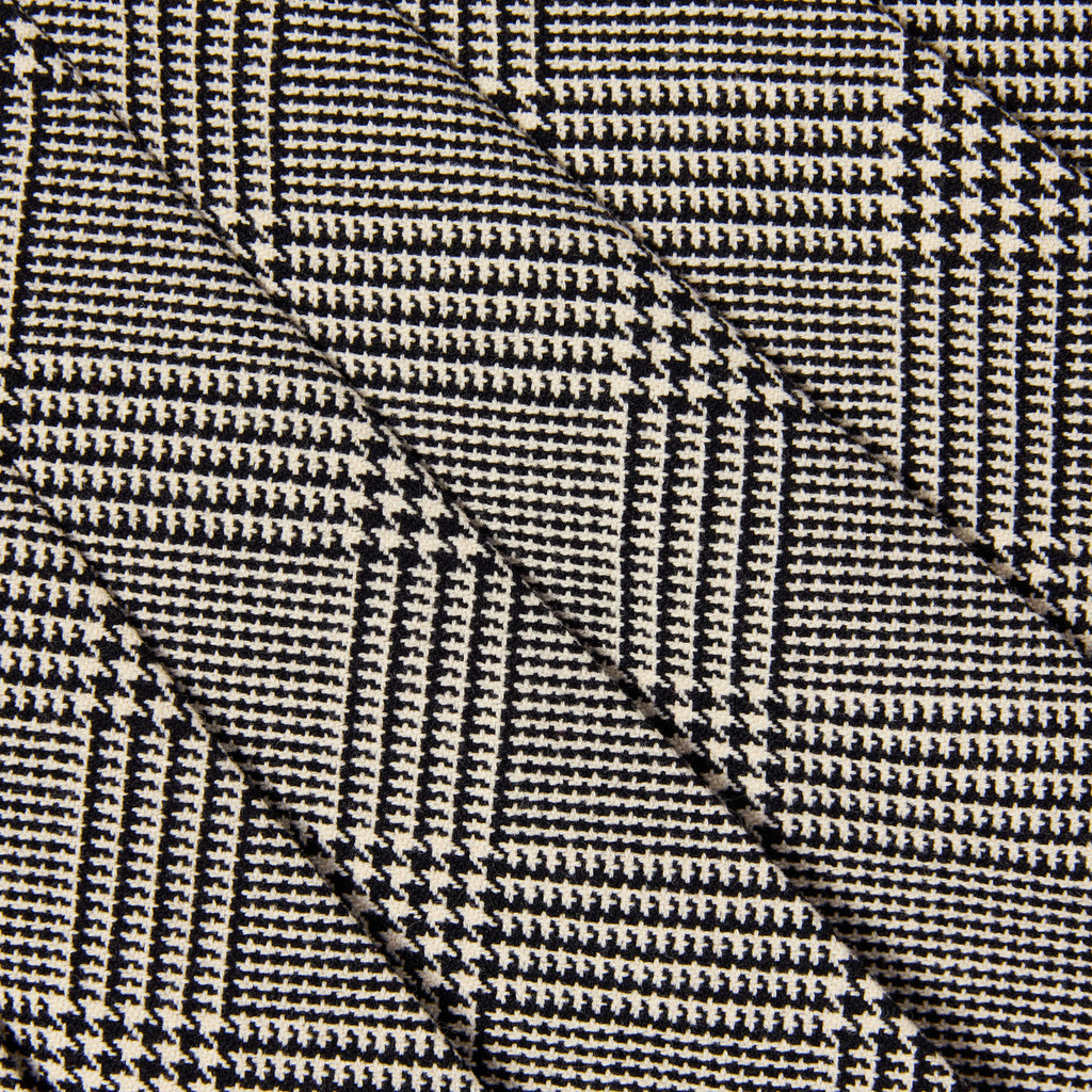 Black Check Pleated Skirt