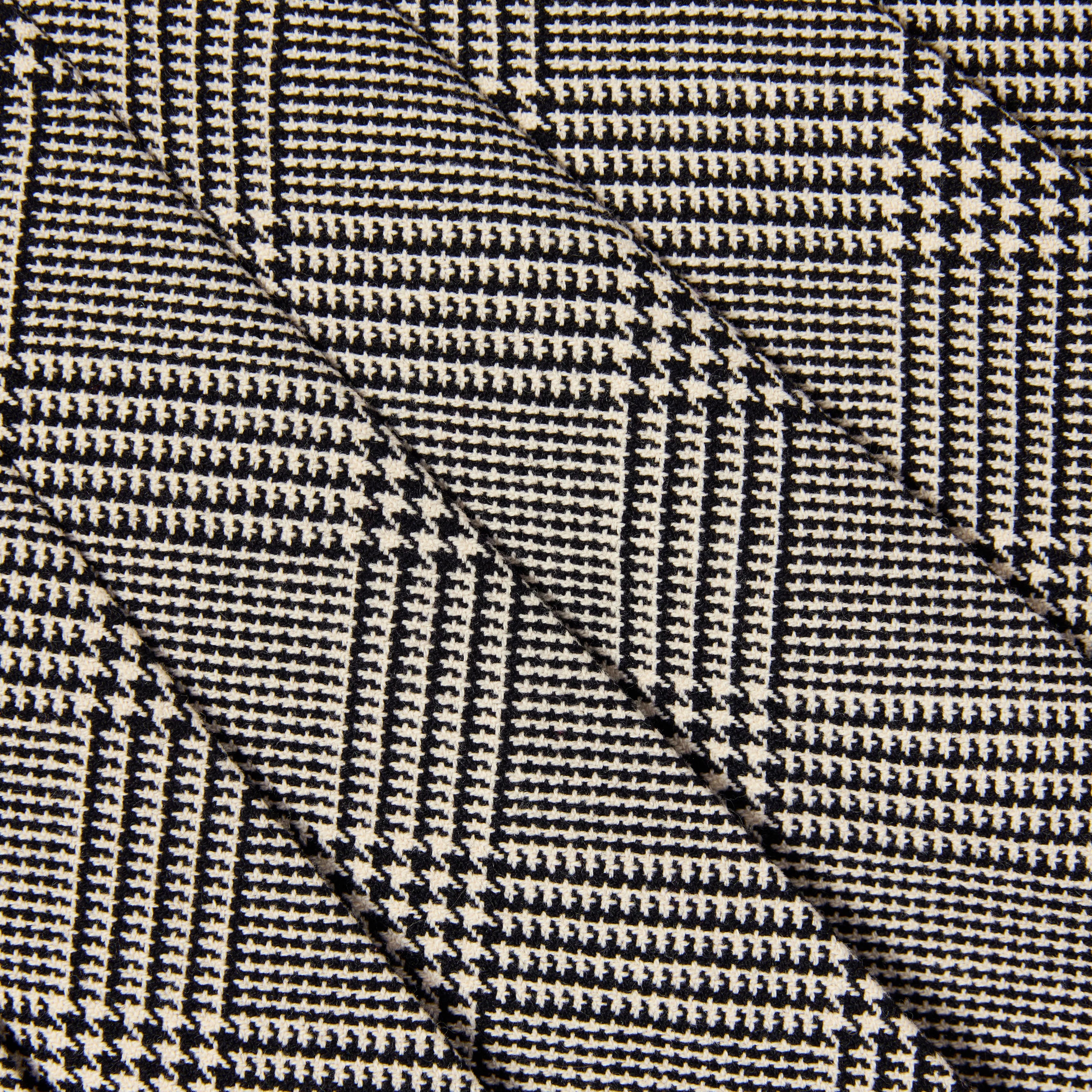Black Check Pleated Skirt