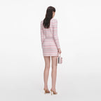 Pink Textured Knit Mini Skirt
