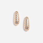 Gold Crystal Bar Earrings