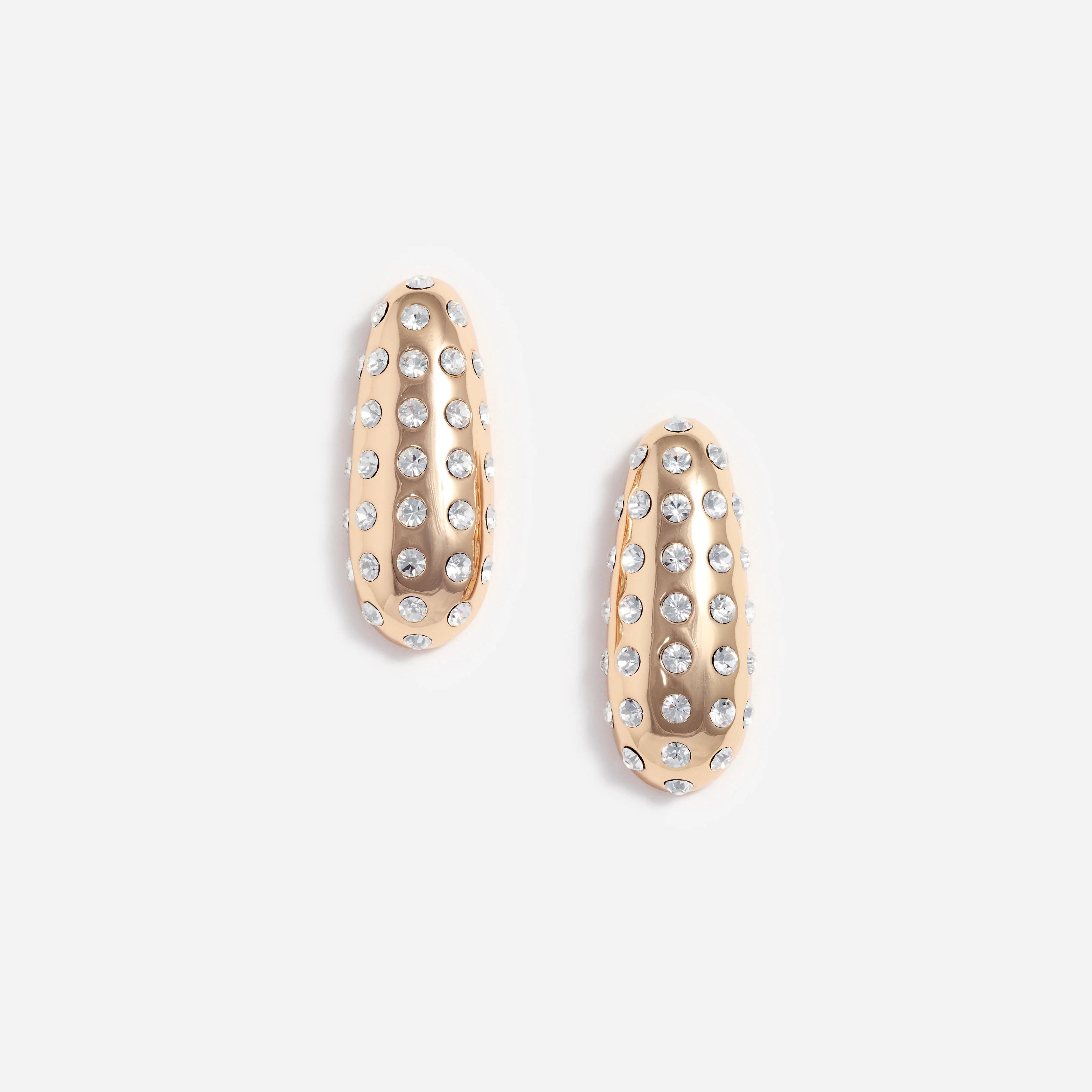 Gold Crystal Bar Earrings
