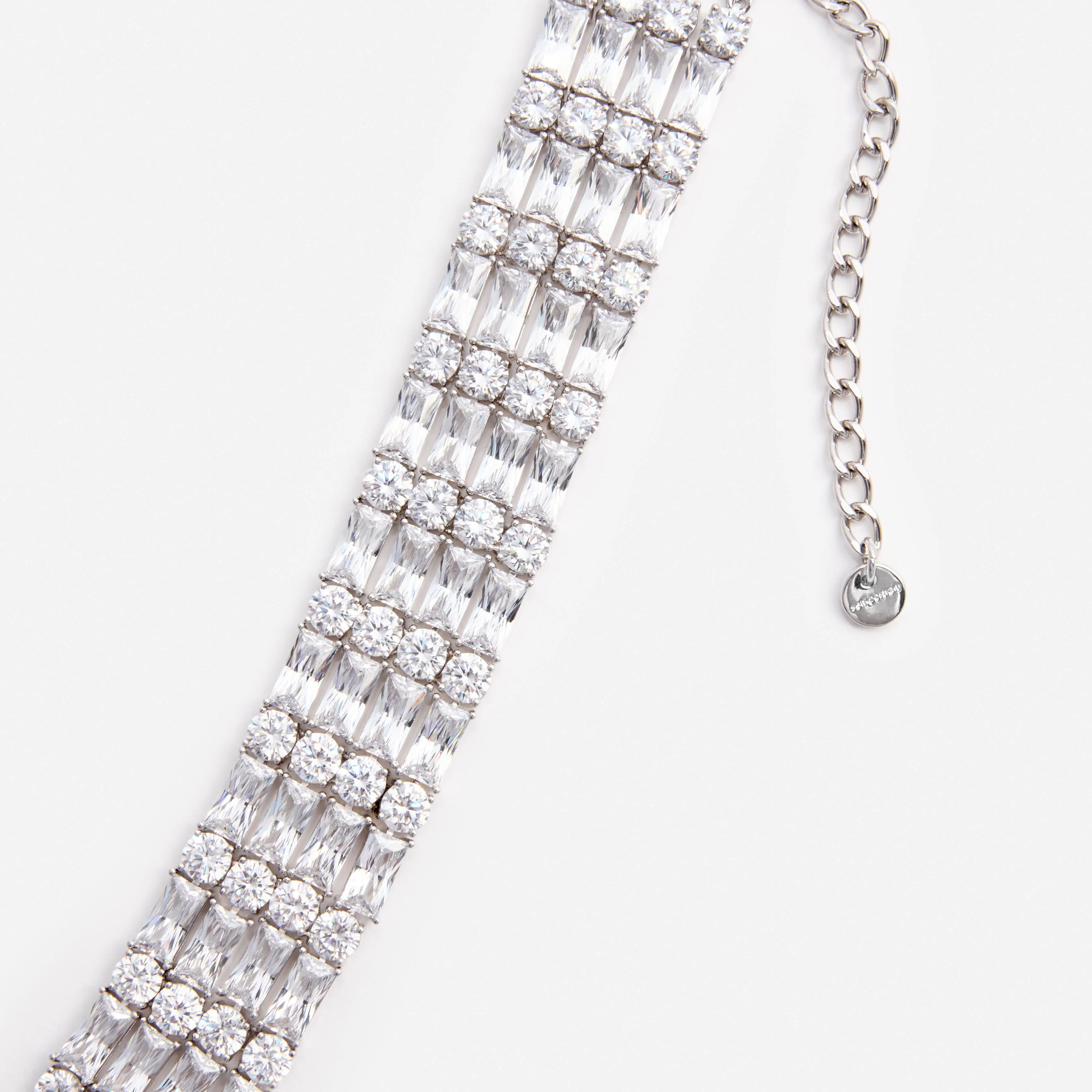 Silver Crystal Choker