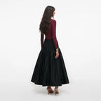 Burgundy Keyhole Knit Top