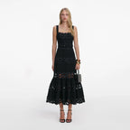 Black Crepe Midi Dress