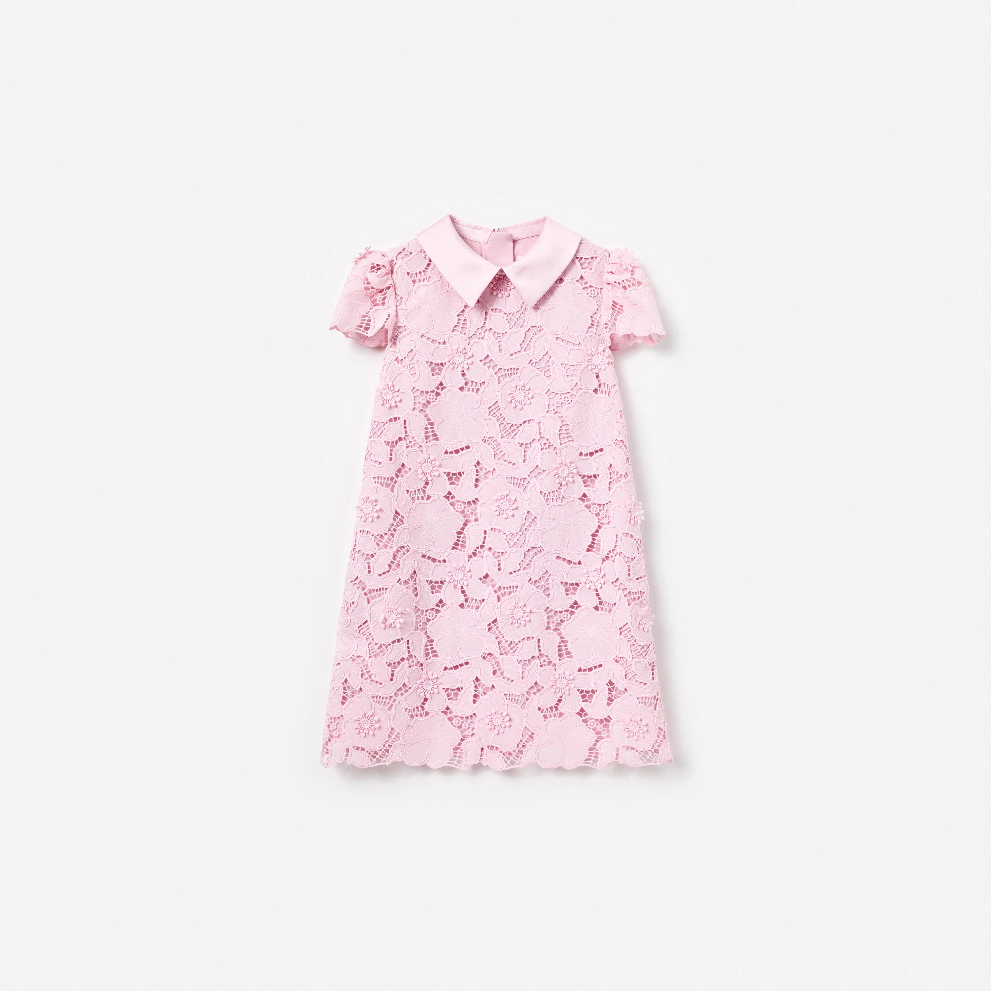 Pink Flower Lace Dress