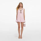 Pink Crepe Mini Dress