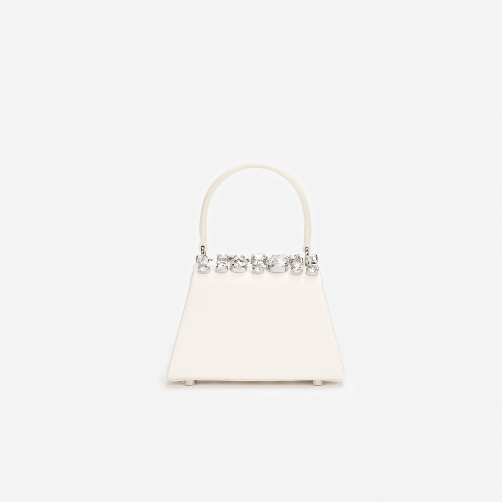 Cream Multi Crystal Mini Bag