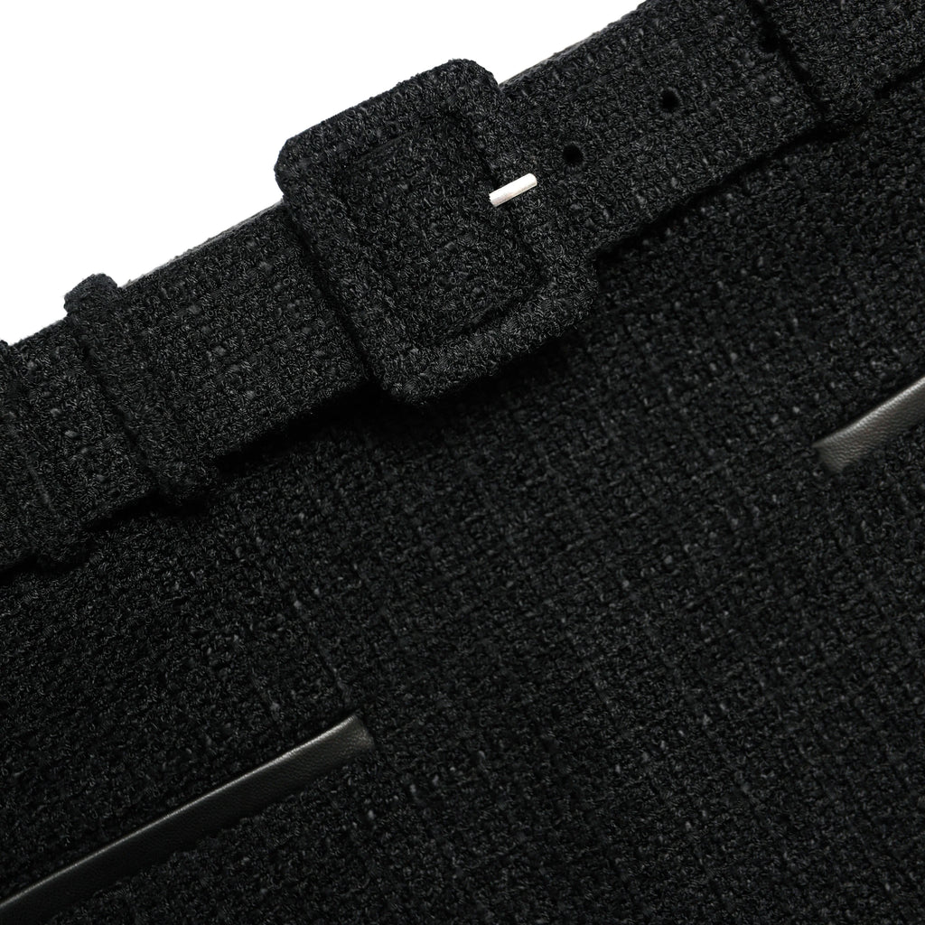 Black Boucle Mini Skirt