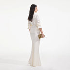 Cream Linen Maxi Dress
